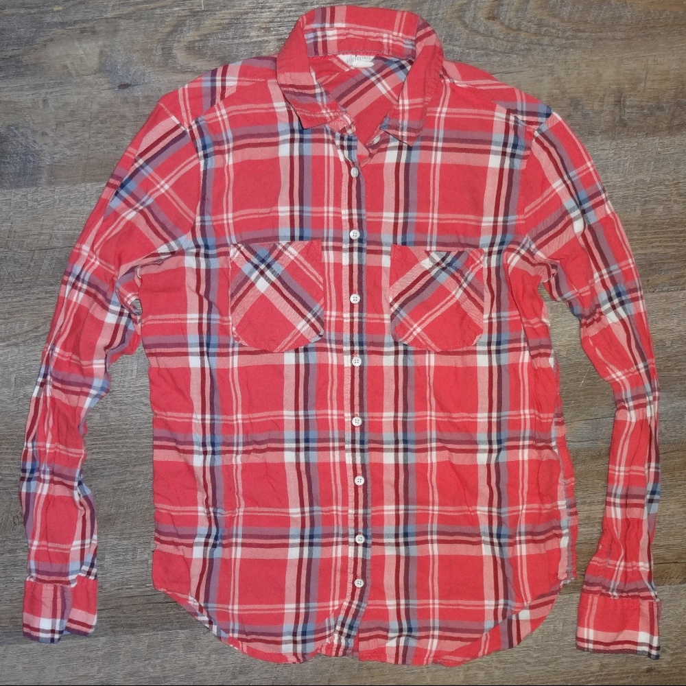 Aeropostale Flannel Button Down Shirt Sz. S Red